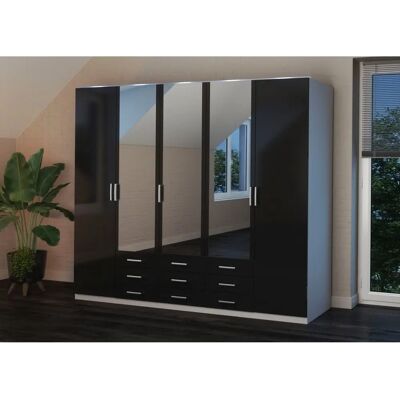 Priess Amsterdam Kleiderschrank - Modern, LED, 5 Türen Priess Amsterdam Kleiderschrank - Modern, LED, 5 Türen