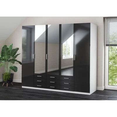 Priess Amsterdam Kleiderschrank - Modern 5-Tür mit LED Priess Amsterdam Kleiderschrank - Modern 5-Tür mit LED