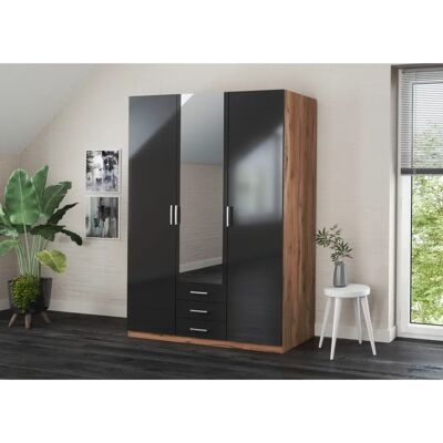 PRIESS Amsterdam Kleiderschrank - Modernes Design, 3-5 Türen, Schwarz, Made in Germany PRIESS Amsterdam Kleiderschrank - Modernes Design, 3-5 Türen, Schwarz, Made in Germany