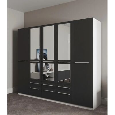 Priess Barcelona Kleiderschrank - Klassisches Design, Verstellbar, Spiegel Priess Barcelona Kleiderschrank - Klassisches Design, Verstellbar, Spiegel