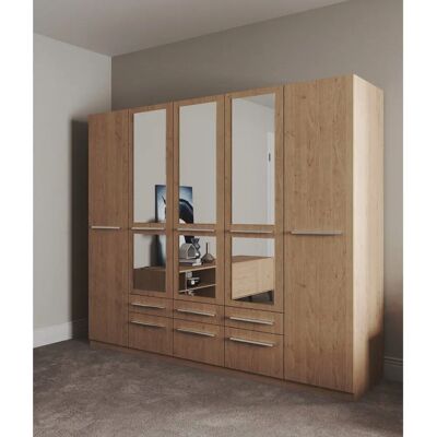 Priess Barcelona Kleiderschrank - Verstellbare Regale, Spiegel, Made in Germany Priess Barcelona Kleiderschrank - Verstellbare Regale, Spiegel, Made in Germany