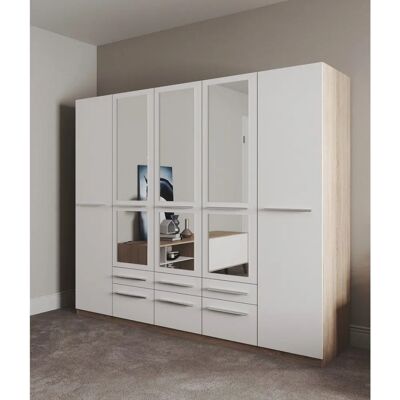 Priess Kleiderschrank Barcelona - Verstellbar, Weiß Priess Kleiderschrank Barcelona - Verstellbar, Weiß
