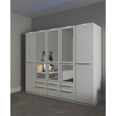 Priess Barcelona Kleiderschrank - Metall-Schrank mit Beleuchtung Priess Barcelona Kleiderschrank - Metall-Schrank mit Beleuchtung