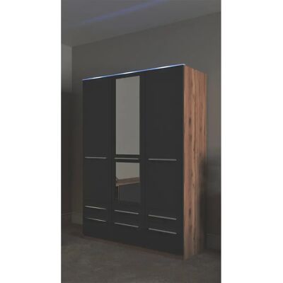 Priess Barcelona Kleiderschrank mit Spiegel & Beleuchtung - Schrank Priess Barcelona Kleiderschrank mit Spiegel & Beleuchtung - Schrank