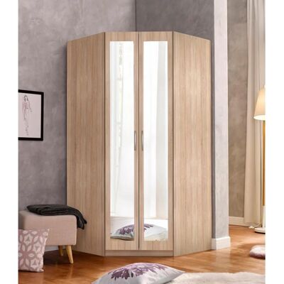 Priess Husum Kleiderschrank - mit Spiegel, Hellbeiges Innendekor - Schrank Priess Husum Kleiderschrank - mit Spiegel, Hellbeiges Innendekor - Schrank