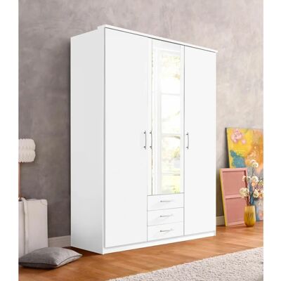 Priess Husum Kleiderschrank - 3 Schubladen, 3 Türen, Verstellbare Regale Priess Husum Kleiderschrank - 3 Schubladen, 3 Türen, Verstellbare Regale