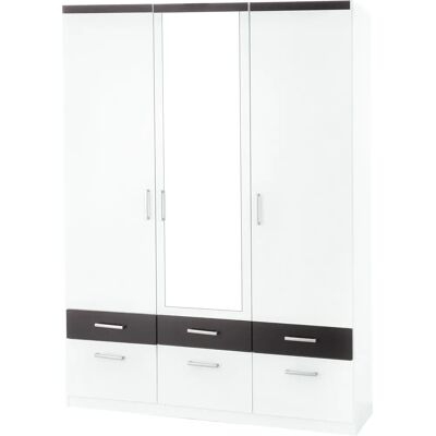 Priess Kleiderschrank - Elegant Lila mit Spiegel - Kleiderschrank Priess Kleiderschrank - Elegant Lila mit Spiegel - Kleiderschrank