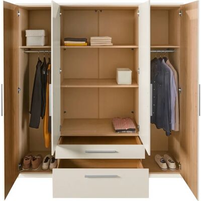 PRIESS Weißer Kleiderschrank 185x54x195cm - Schrank PRIESS Weißer Kleiderschrank 185x54x195cm - Schrank