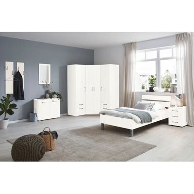 PRIESS Lindau Kleiderschrank - Metallgriffe & Spiegeltür PRIESS Lindau Kleiderschrank - Metallgriffe & Spiegeltür