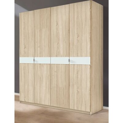 Priess Madrid Kleiderschrank - Modernes Glasdesign - 185x193x54cm Priess Madrid Kleiderschrank - Modernes Glasdesign - 185x193x54cm