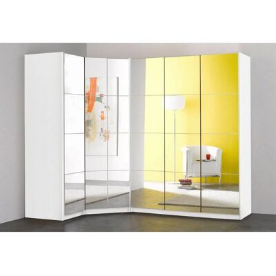PRIESS Malaga Eckkleiderschrank - Erweiterbar, Weiß, 193cm H PRIESS Malaga Eckkleiderschrank - Erweiterbar, Weiß, 193cm H