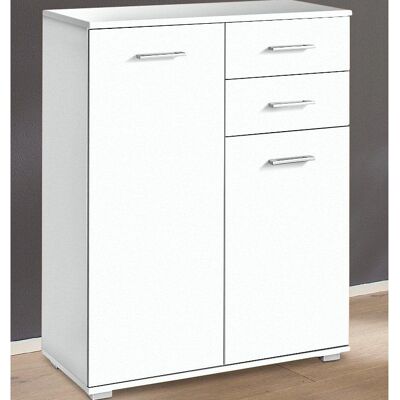 PRIESS Weiße Sideboard - 2 Einlegeböden, 2 Schubladen - Pisa Serie PRIESS Weiße Sideboard - 2 Einlegeböden, 2 Schubladen - Pisa Serie