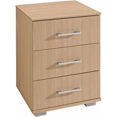 Priess Nachttisch - Pisa Serie - 3 Schubladen - 41x54x38 cm Priess Nachttisch - Pisa Serie - 3 Schubladen - 41x54x38 cm