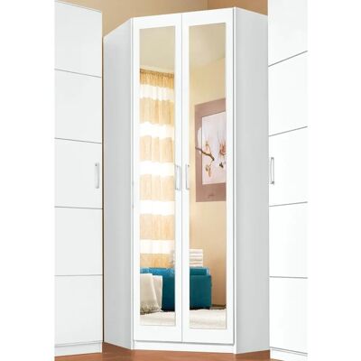 PRIESS Bilbao Weiß Eckschrank - Kleiderschrank PRIESS Bilbao Weiß Eckschrank - Kleiderschrank