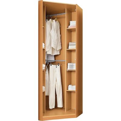 PRIESS Bilbao Kleiderschrank - Verstellbare Einlegeböden, Weiß, Eckdesign PRIESS Bilbao Kleiderschrank - Verstellbare Einlegeböden, Weiß, Eckdesign