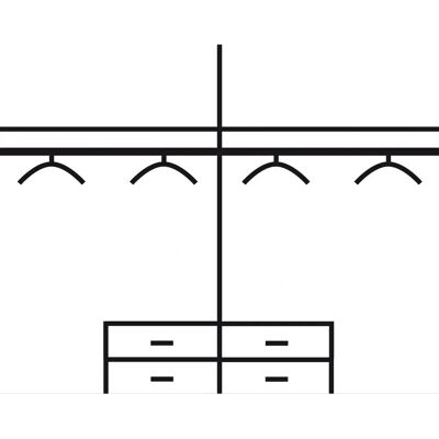 Priess Bilbao Kleiderschrank - Hellbraun, 4-türig, 185x54x193cm Priess Bilbao Kleiderschrank - Hellbraun, 4-türig, 185x54x193cm