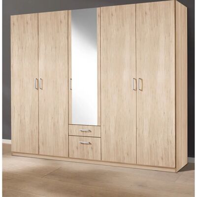 Priess Bilbao Kleiderschrank - 5-türig, 230x54x193cm, Braun Priess Bilbao Kleiderschrank - 5-türig, 230x54x193cm, Braun