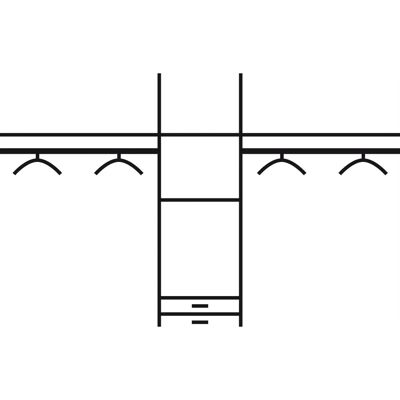 Priess Bilbao Kleiderschrank - 5-türig, Hell Eichenoptik, 230cm breit Priess Bilbao Kleiderschrank - 5-türig, Hell Eichenoptik, 230cm breit