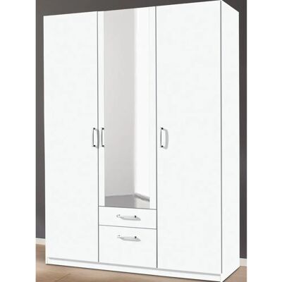 Priess Bilbao Weiß Kleiderschrank - 3-türig, 140x54x193cm Priess Bilbao Weiß Kleiderschrank - 3-türig, 140x54x193cm