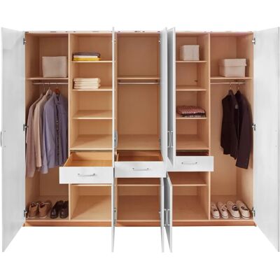 Priess 230x193cm Kleiderschrank mit LED-Beleuchtung - Schrank Priess 230x193cm Kleiderschrank mit LED-Beleuchtung - Schrank