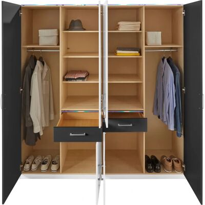 Priess Kleiderschrank mit LED-Beleuchtung - Schrank Priess Kleiderschrank mit LED-Beleuchtung - Schrank