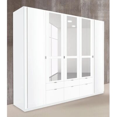 Priess Kleiderschrank - 5-türig mit Spiegel - Gerundete Elemente - Made in Germany Priess Kleiderschrank - 5-türig mit Spiegel - Gerundete Elemente - Made in Germany