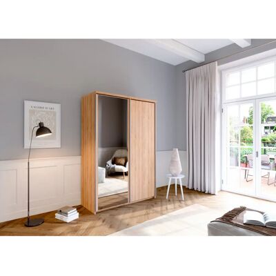 Priess Arnsberg Kleiderschrank - Artisan Eiche - 2 Türen - Spiegel - 144x211x64,5cm Priess Arnsberg Kleiderschrank - Artisan Eiche - 2 Türen - Spiegel - 144x211x64,5cm
