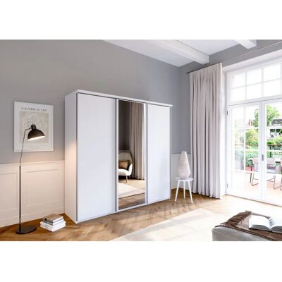 Priess Arnsberg Kleiderschrank - 3 Türen, Spiegel, Lichtweiß - Serie Arnsberg Priess Arnsberg Kleiderschrank - 3 Türen, Spiegel, Lichtweiß - Serie Arnsberg