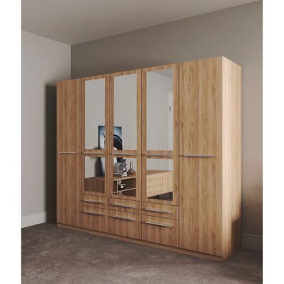 Priess Barcelona Kleiderschrank - Verstellbare Größen, Spiegel, Metallstangen Priess Barcelona Kleiderschrank - Verstellbare Größen, Spiegel, Metallstangen