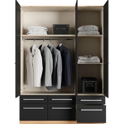 Priess Barcelona Kleiderschrank - Verstellbar, Spiegel, LED Priess Barcelona Kleiderschrank - Verstellbar, Spiegel, LED