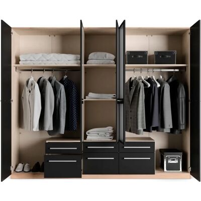 PRIESS Barcelona Kleiderschrank - Mit Spiegel & Beleuchtung PRIESS Barcelona Kleiderschrank - Mit Spiegel & Beleuchtung