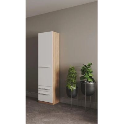 Priess Barcelona Kleiderschrank - Metallstangen, Schubladen, Spiegel Priess Barcelona Kleiderschrank - Metallstangen, Schubladen, Spiegel