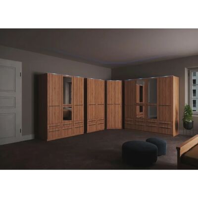 PRIESS Barcelona Kleiderschrank - Verstellbare Größen, Metallstange, LED PRIESS Barcelona Kleiderschrank - Verstellbare Größen, Metallstange, LED