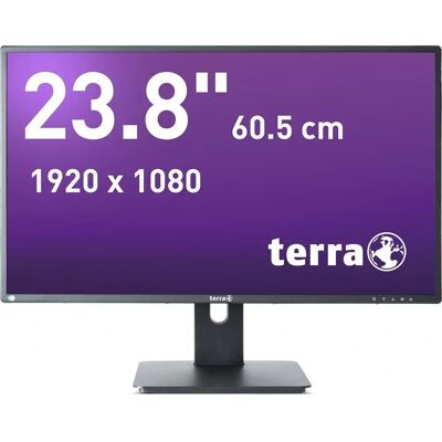 TERRA 3030250 Tietokoneen näyttö - 23.8" Full HD, Korkeudensäätö, LED Musta TERRA 3030250 Tietokoneen näyttö - 23.8" Full HD, Korkeudensäätö, LED Musta