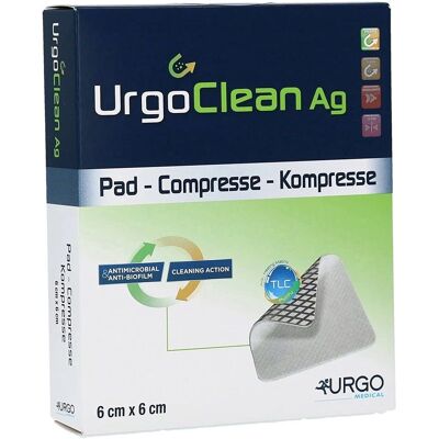 Urgo GmbH Urgoclean Ag Kompressen 6x6 cm - Medizinischer Verband Urgo GmbH Urgoclean Ag Kompressen 6x6 cm - Medizinischer Verband