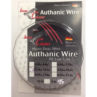 Iron Claw Authanic Draht - 5m Tragfähigkeit 10,2kg - Draht Iron Claw Authanic Draht - 5m Tragfähigkeit 10,2kg - Draht