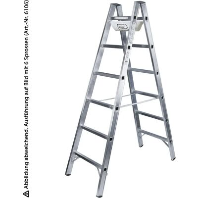 ILLER Aluminium-Sprossenstehleiter 2x8 Sprossen Werkzeugablage - Leiter ILLER Aluminium-Sprossenstehleiter 2x8 Sprossen Werkzeugablage - Leiter