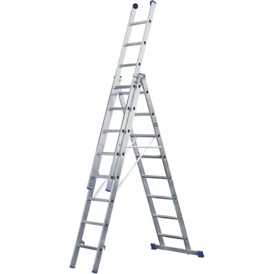 Iller Mehrzweckleiter Aluminium 3-teilige 12-Sprossen Leiter Iller Mehrzweckleiter Aluminium 3-teilige 12-Sprossen Leiter