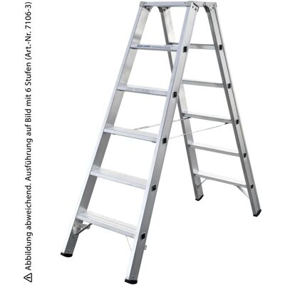 Iller Aluminium-Stufenstehleiter 2x3 Stufen - TRBS Konform Iller Aluminium-Stufenstehleiter 2x3 Stufen - TRBS Konform
