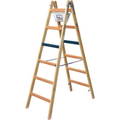 Iller 1110-7 Holzleiter - Profi 2x10 Sprossen Iller 1110-7 Holzleiter - Profi 2x10 Sprossen
