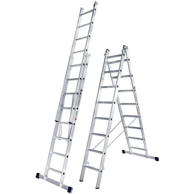 Iller Mehrzweckleiter - 2x10 Sprossen Aluminium - EN 131 Iller Mehrzweckleiter - 2x10 Sprossen Aluminium - EN 131