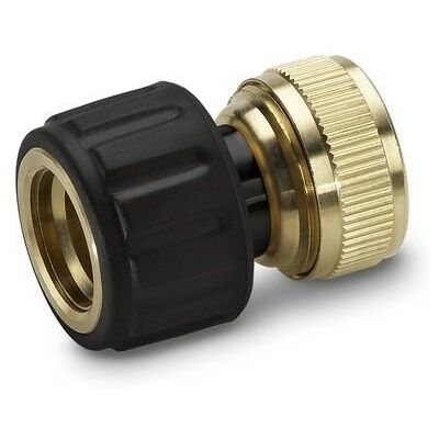 Raccord de tuyau d'eau en laiton - Aqua Stop pour tuyaux 1/2" et 5/8" - Publicité Raccord de tuyau d'eau en laiton - Aqua Stop pour tuyaux 1/2" et 5/8" - Publicité