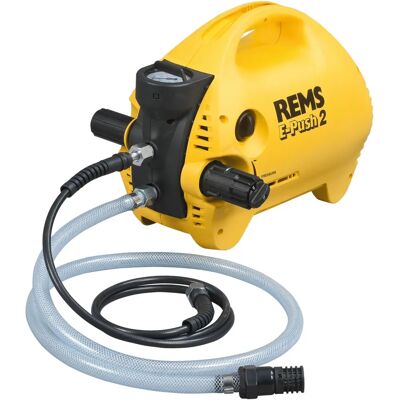 Bomba de teste de pressão elétrica Rems - Modelo E-Push 2 - Ferramenta de teste de vazamentos e pressão Bomba de teste de pressão elétrica Rems - Modelo E-Push 2 - Ferramenta de teste de vazamentos e pressão