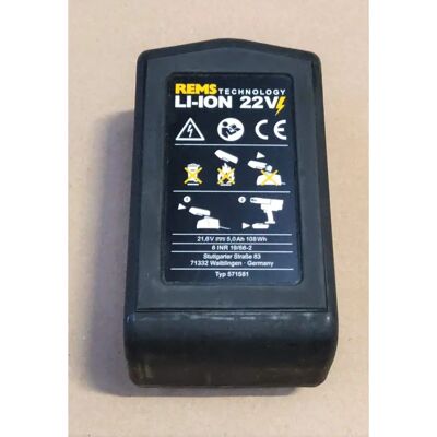 Rems 21,6V 5,0Ah Lithium-Ionen Akku Rems 21,6V 5,0Ah Lithium-Ionen Akku
