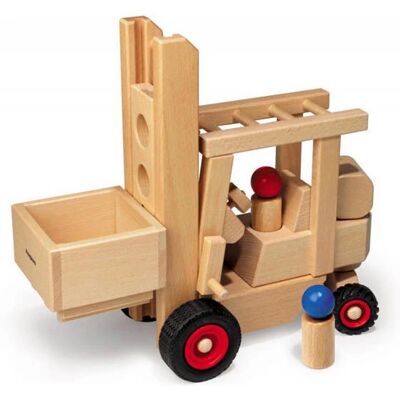 Fagus Holz-Gabelstapler - Handgefertigt, Nachhaltiges Buchenholz, 29cm - Holzspielzeug Fagus Holz-Gabelstapler - Handgefertigt, Nachhaltiges Buchenholz, 29cm - Holzspielzeug