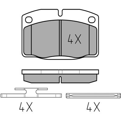 MEYLE 025 209 3915 - Bremseklosser Opel Astra, Corsa, Calibra, Foraksel MEYLE 025 209 3915 - Bremseklosser Opel Astra, Corsa, Calibra, Foraksel