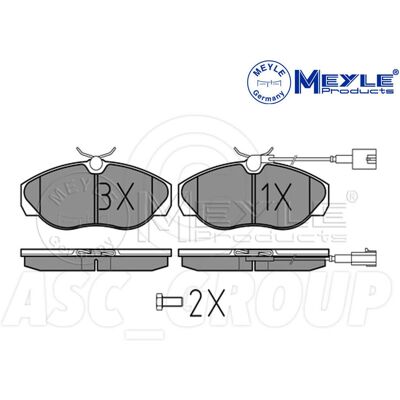 MEYLE 025 236 0219/W Bremsbeläge - Vorderachse MEYLE 025 236 0219/W Bremsbeläge - Vorderachse