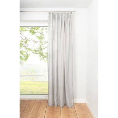 MYDECO Breeze Gardinen - 300 cm, grau, verdeckte Schlaufen - Curtain MYDECO Breeze Gardinen - 300 cm, grau, verdeckte Schlaufen - Curtain