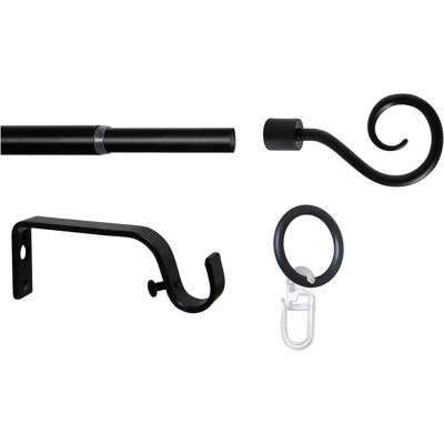 MYDECO - Hook - Schwarz - 130-240 cm - Gardinenstange MYDECO - Hook - Schwarz - 130-240 cm - Gardinenstange