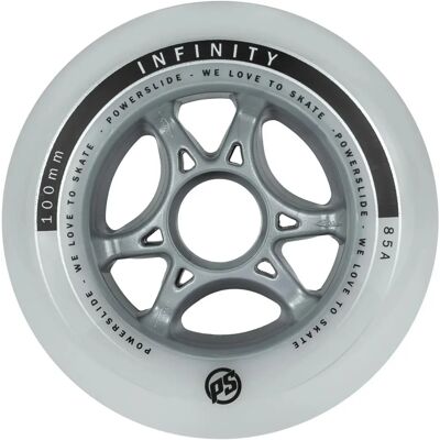 Roues Powerslide Infinity pour patins en ligne - 100mm 85A - Blanc - Publicité Roues Powerslide Infinity pour patins en ligne - 100mm 85A - Blanc - Publicité